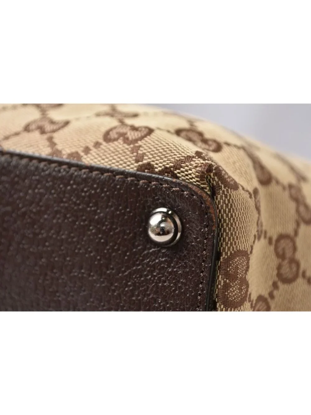 Gucci Tote Bag Shopping GG Canvas Beige Brown